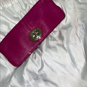 Magenta Coach Wristlet